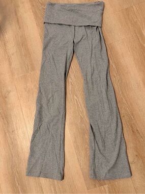 Cotton On Gray Fold-Over Waist Flare Yoga Pants